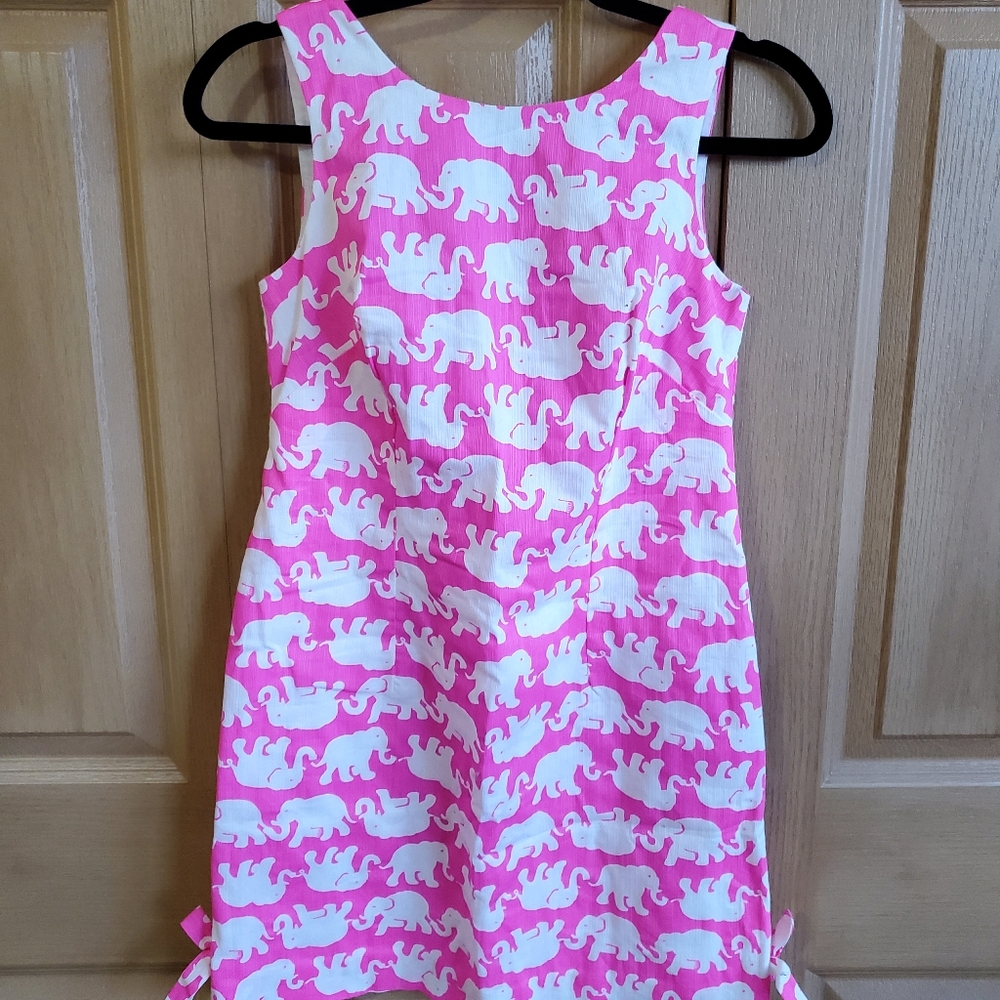 Lilly Pulitzer Tusks in the Sun Pink Shift Dress